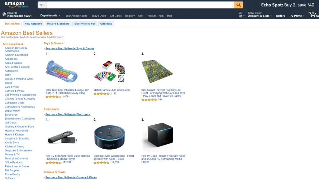 Find what to sell on Amazon with Amazon Best Sellers