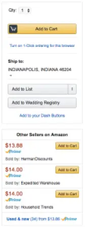Example of the Amazon Buy Box 