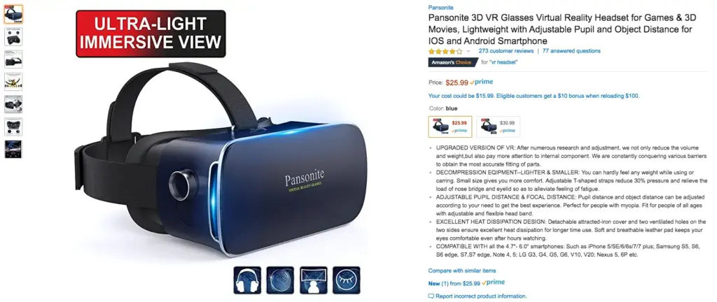 Amazon removed reviews from product listings and a VR headset lost the most reviews