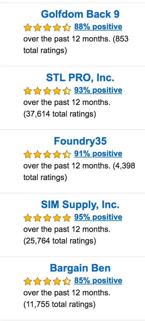 Amazon change to show seller ratings only over the past 12 months