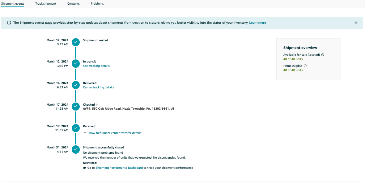 How to monitor potential shipping issues in the FBA shipment process.