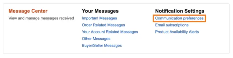 Amazon buyers can opt out of email communication from amazon sellers