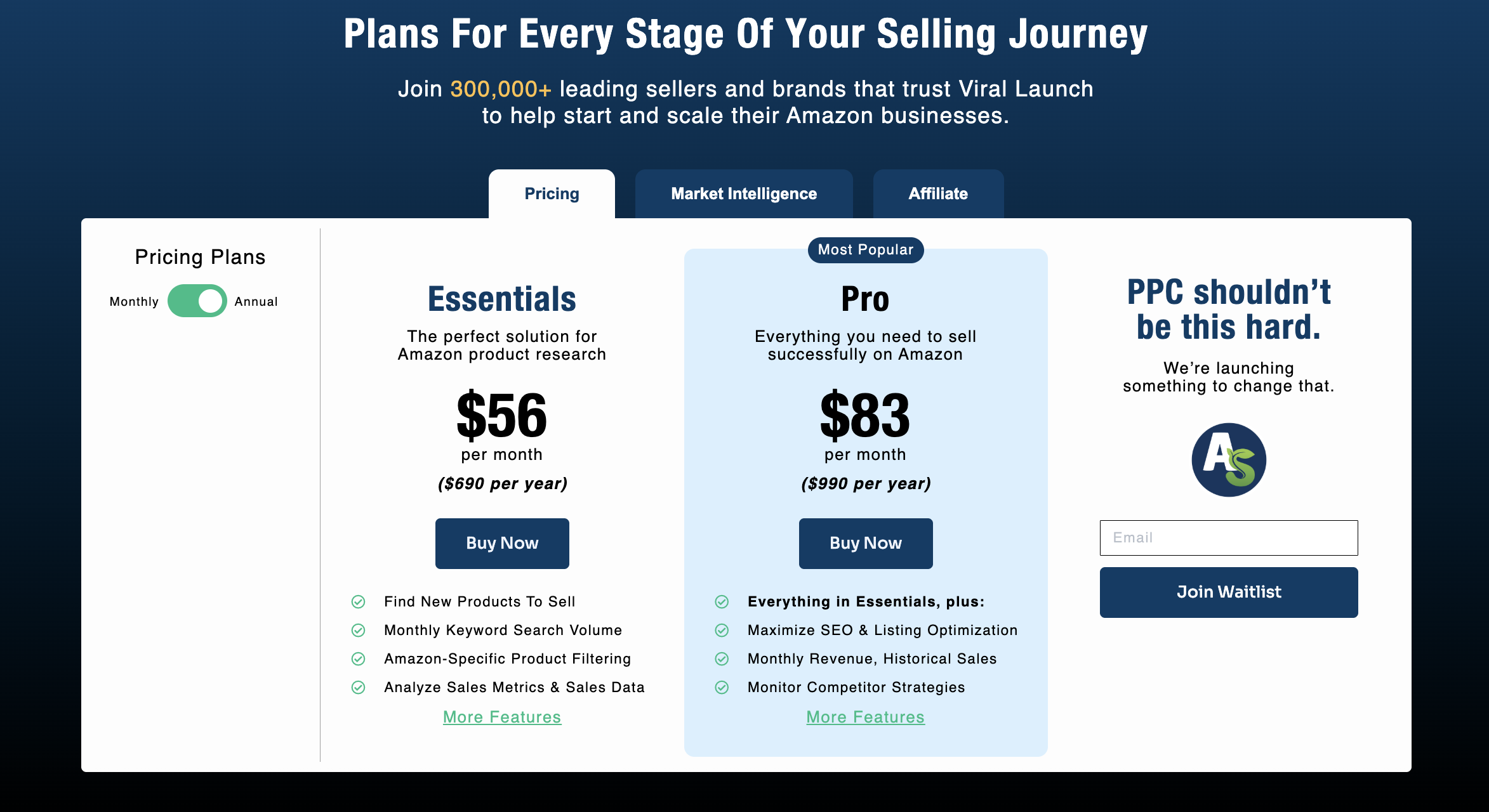 Viral Launch Pricing Table