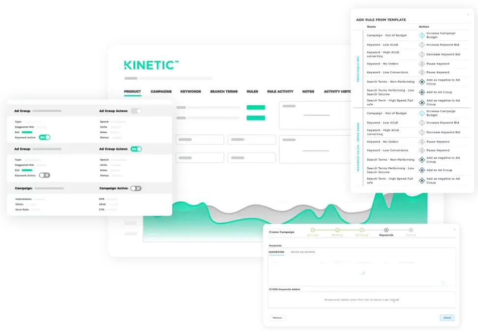 The Viral Launch Kinetic PPC management tool to monitor and optimize campaigns