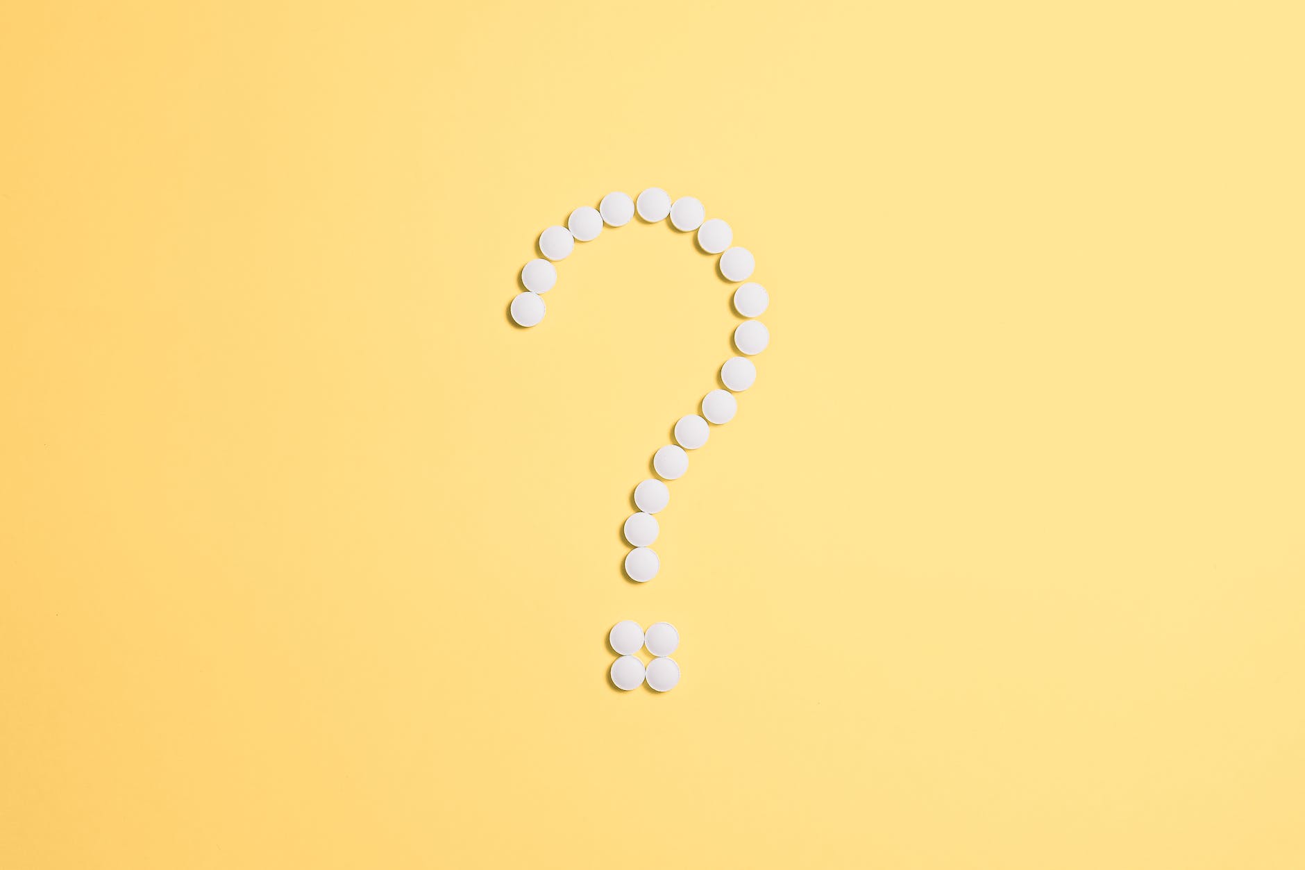 pills fixed as question mark sign