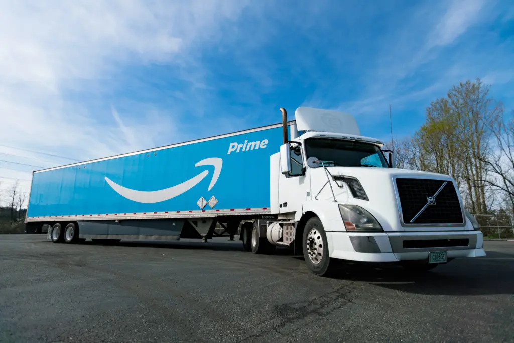 An image of an Amazon prime truck