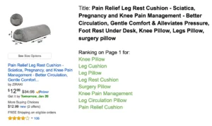 Knee Pillow Keywords