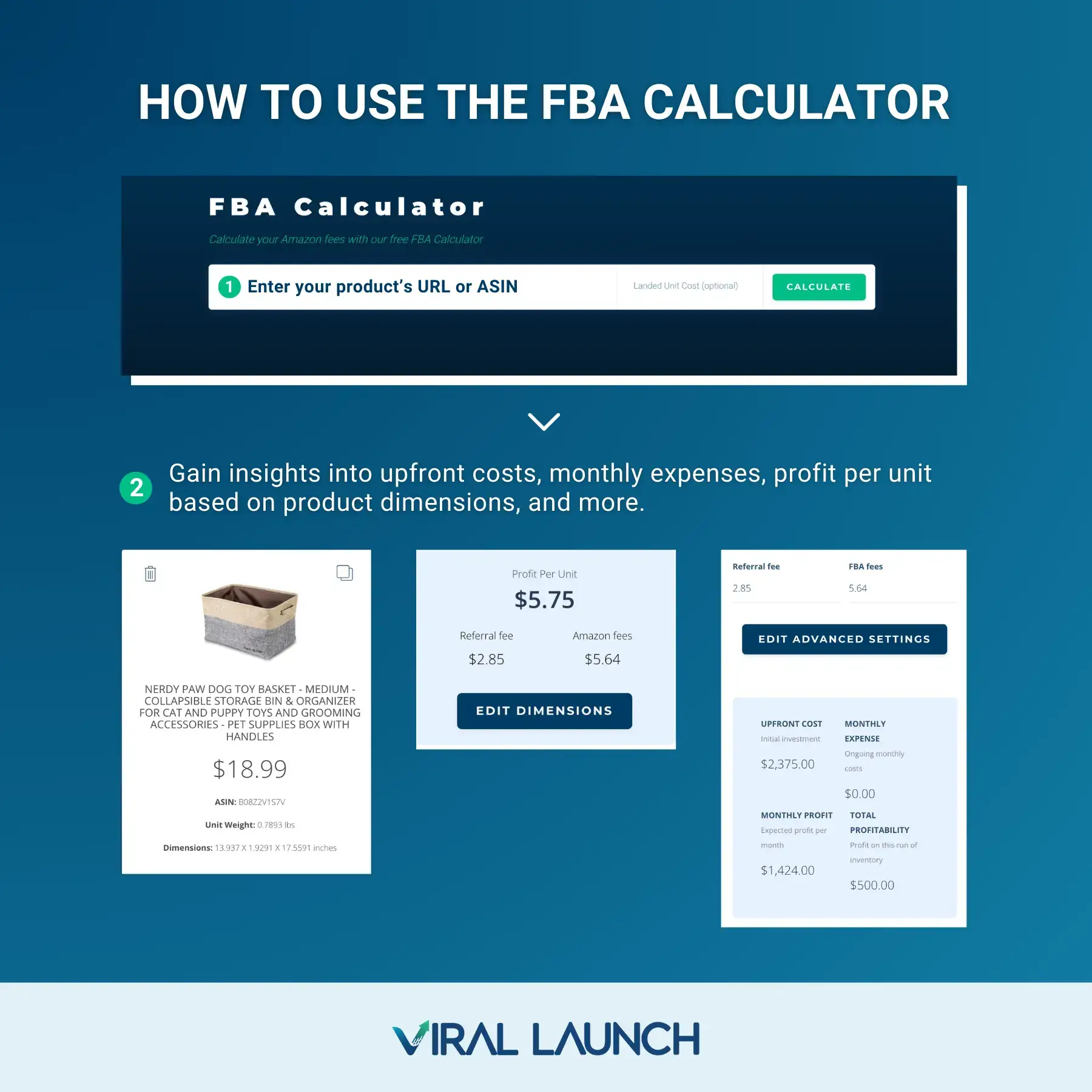 How to Calculate Your Amazon Fees for Free with Viral Launch's FBA Calculator.